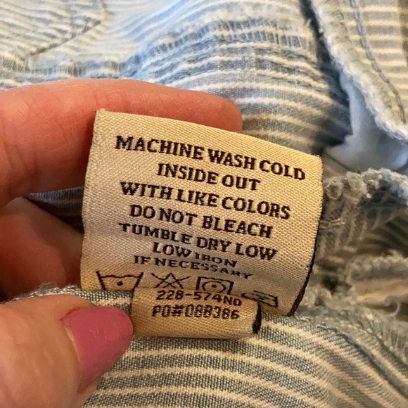 Jou Jou Stripped Zip Pocket Denim Jacket Size S - Picture 13 of 16